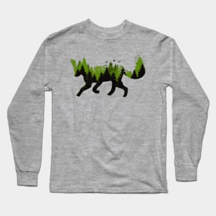 Forest Fox Cute Illustration - Adventure Lover Long Sleeve T-Shirt